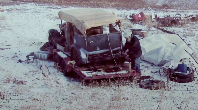Alfred with the old taxi